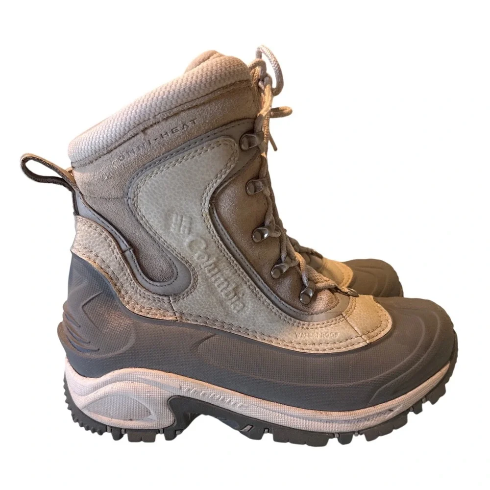 Columbia Bugaboot Omni-Heat Boots Womens 9 Grey Waterproof Insulated